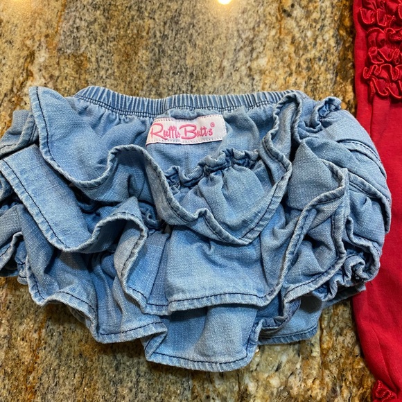Ruffle Butts denim bloomer size 0-3 months - Picture 1 of 1